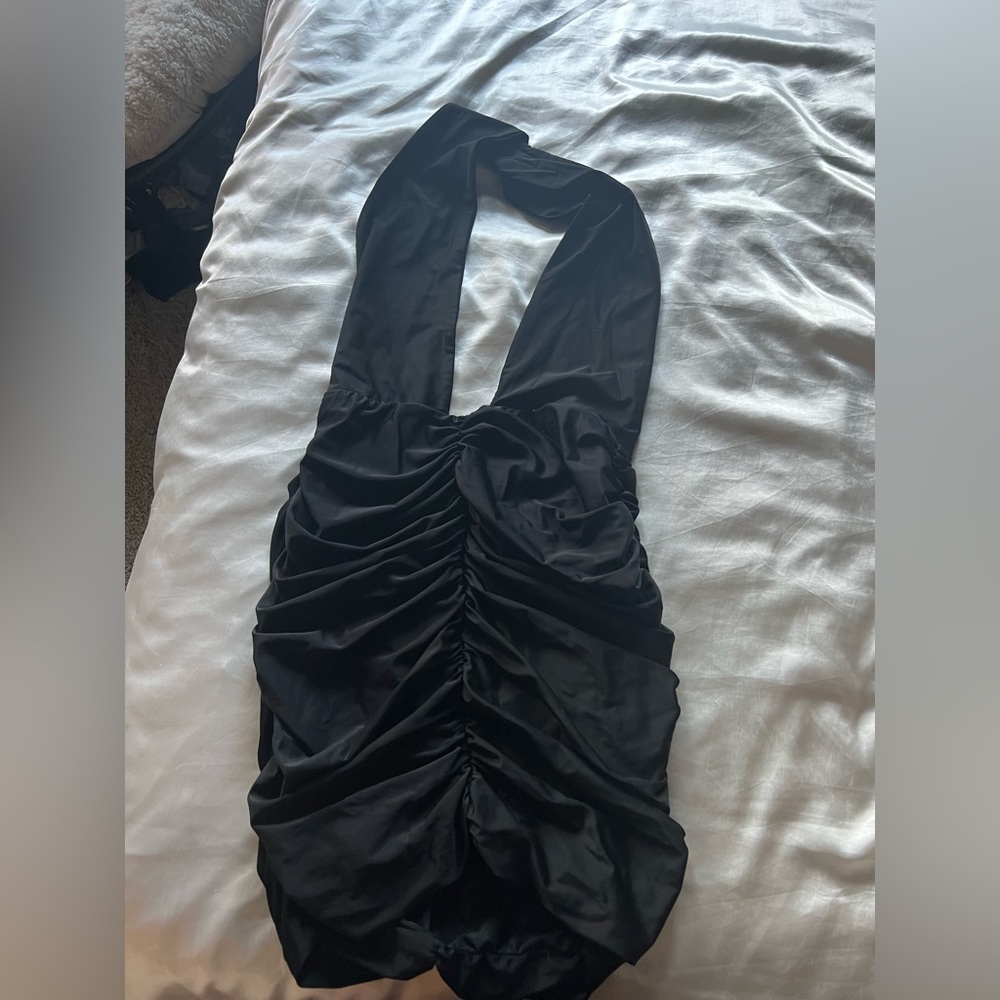 Black going out dress, stretchy size large